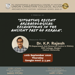 Webinar Archaeology/ History Series-3, Union Christian College