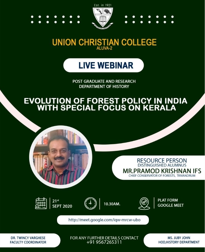 History Webinar Series-2, Union Christian College