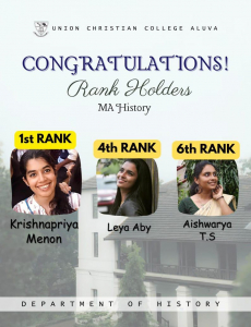 Congratulations MA History University Toppers