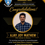 Congratulations to Mr. Ajay Joy Mathew