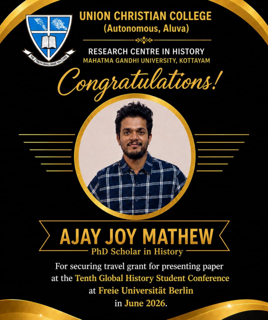Congratulations to Mr. Ajay Joy Mathew